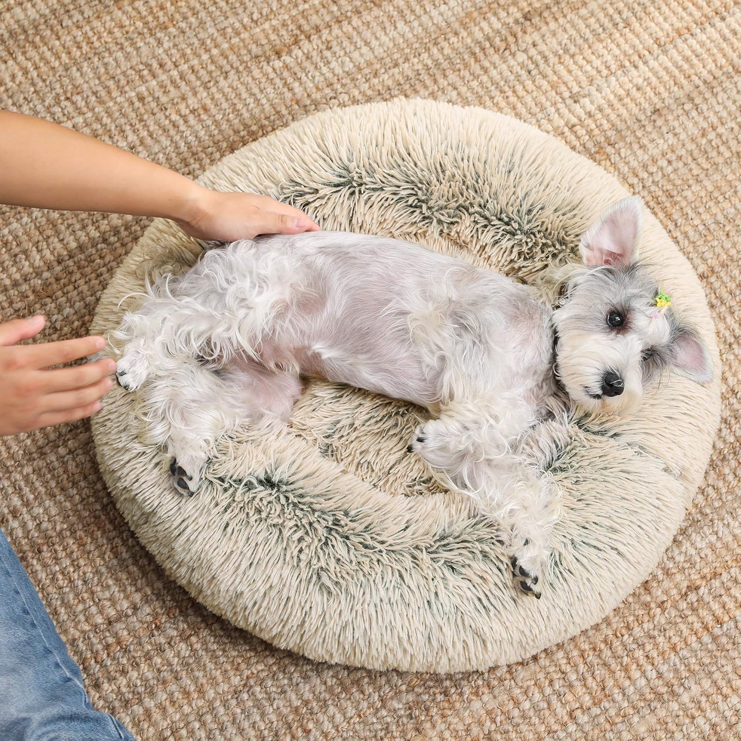 Detalle de Feandrea Hundebett 70 cm Donut-Kissen