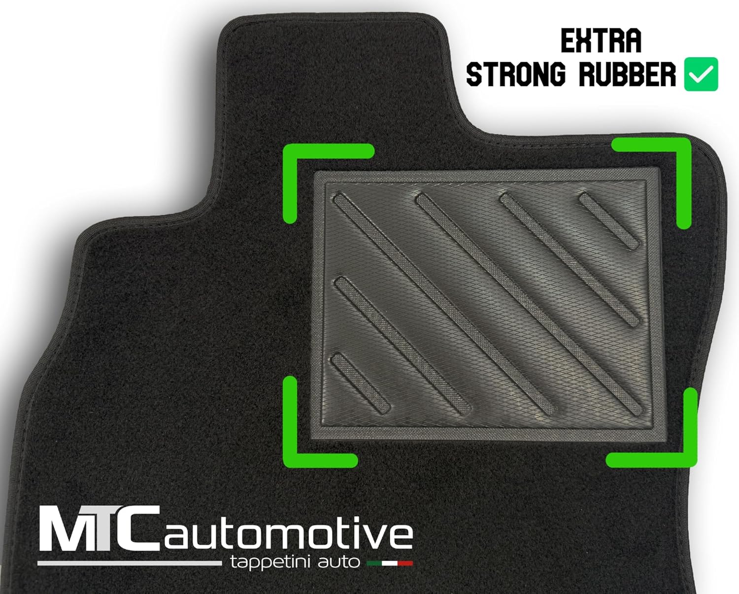 Detalle 2 de Tappetini su misura per Toyota RAV4 II XA20 (2000-2006) – protezione, antiscivolo e battitacco in gomma rinforzata