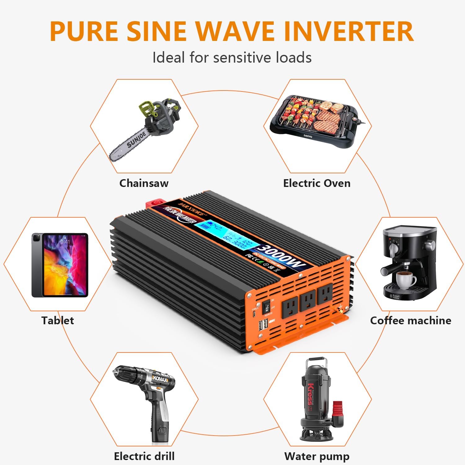 Detalle 2 de 3000W Pure Sine Wave Inverter 🔌