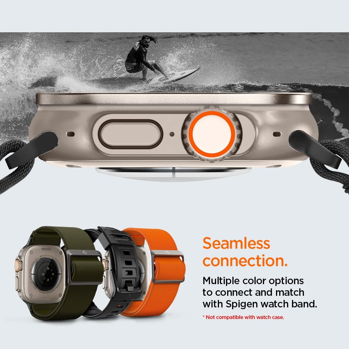 Thumbnail 6 de Spigen Glas.tR Slim Pro — verre trempé pour Apple Watch Ultra 2 / Ultra 1 49 mm, monture en titane