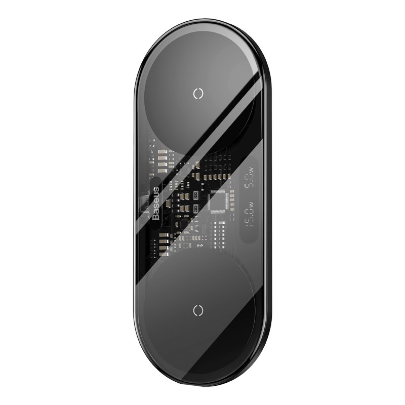 Detalle 2 de Baseus Cargador inalámbrico 20 W 2en1 con pantalla LED