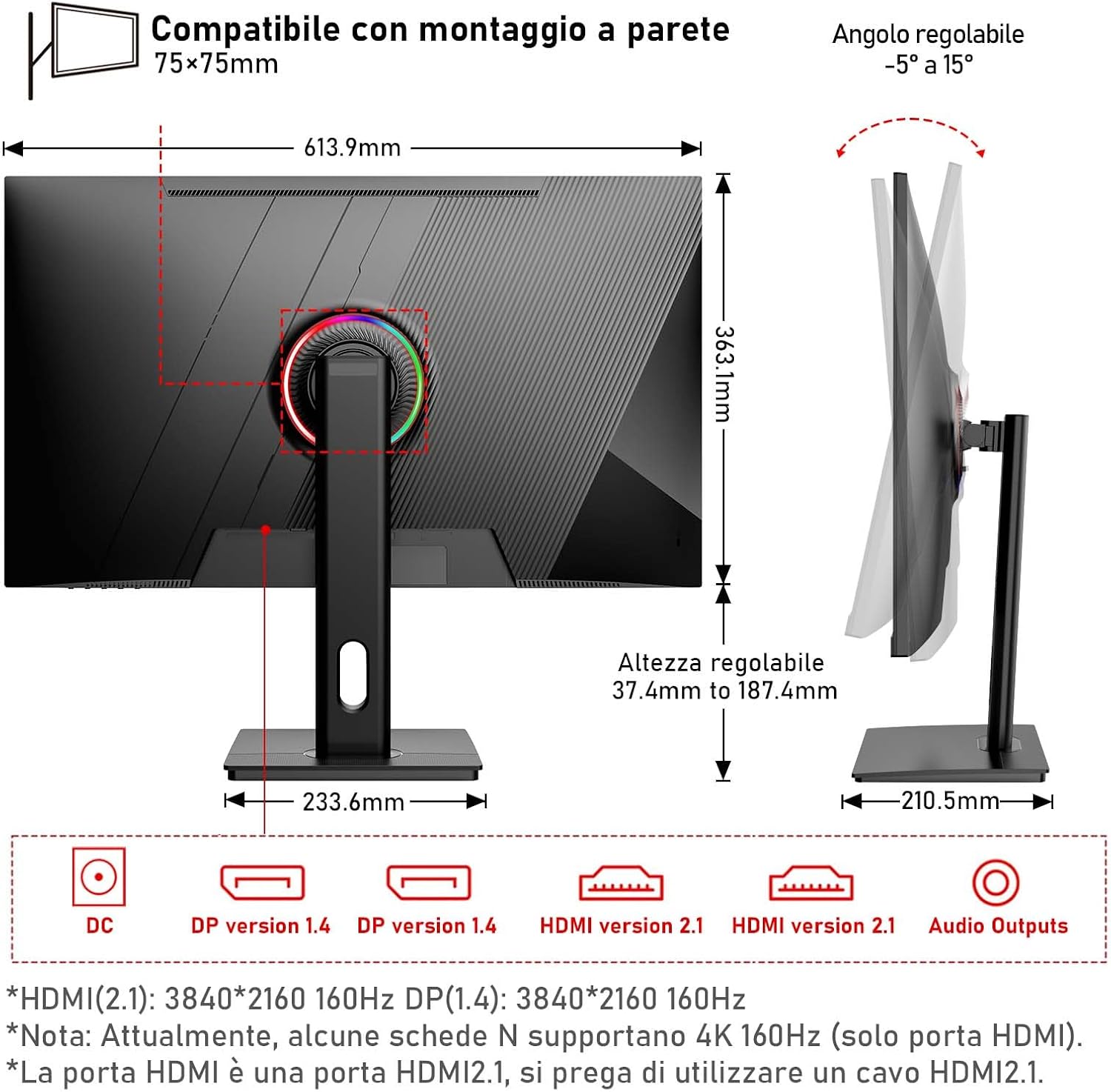 Thumbnail 5 de Gawfolk Schermo PC IPS 27'' 4K 160Hz: eleganza gaming a tutto schermo