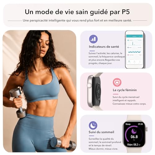 Detalle 2 de AOYBWK montre connectée 1,85 pouces