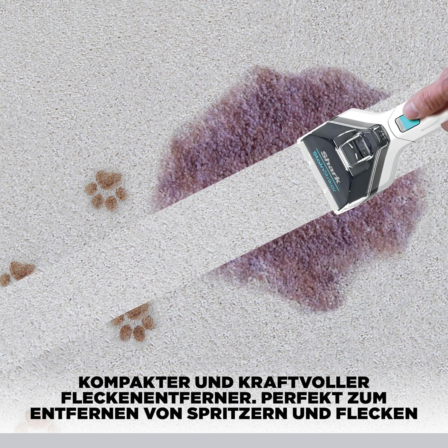 Detalle de Shark StainStriker Fleckenreiniger PX200EUT mit 5 Aufsätzen gegen Flecken, Gerüche und Schmutz