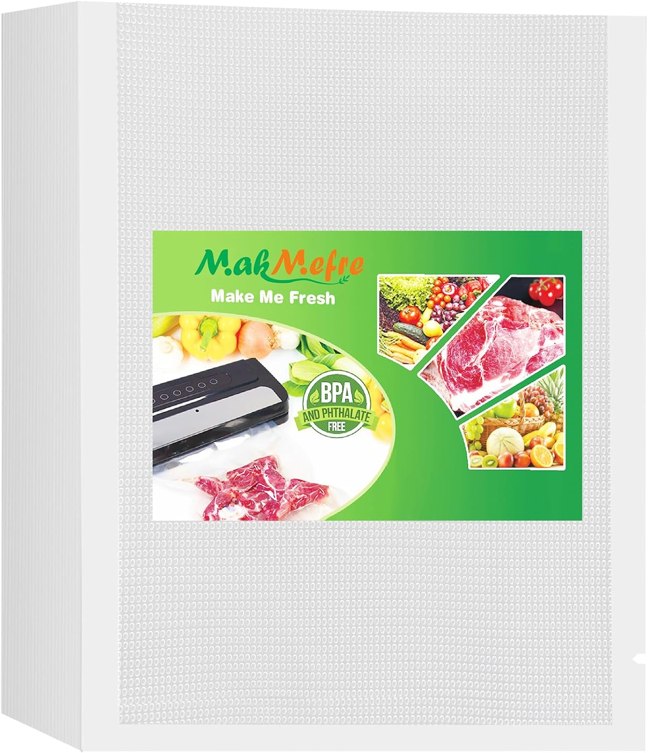 Detalle de MakMeFre 28X40cm(100)JeRe Gallon Vacuum Sealer Bags, 11 x 16 in, 100-Count