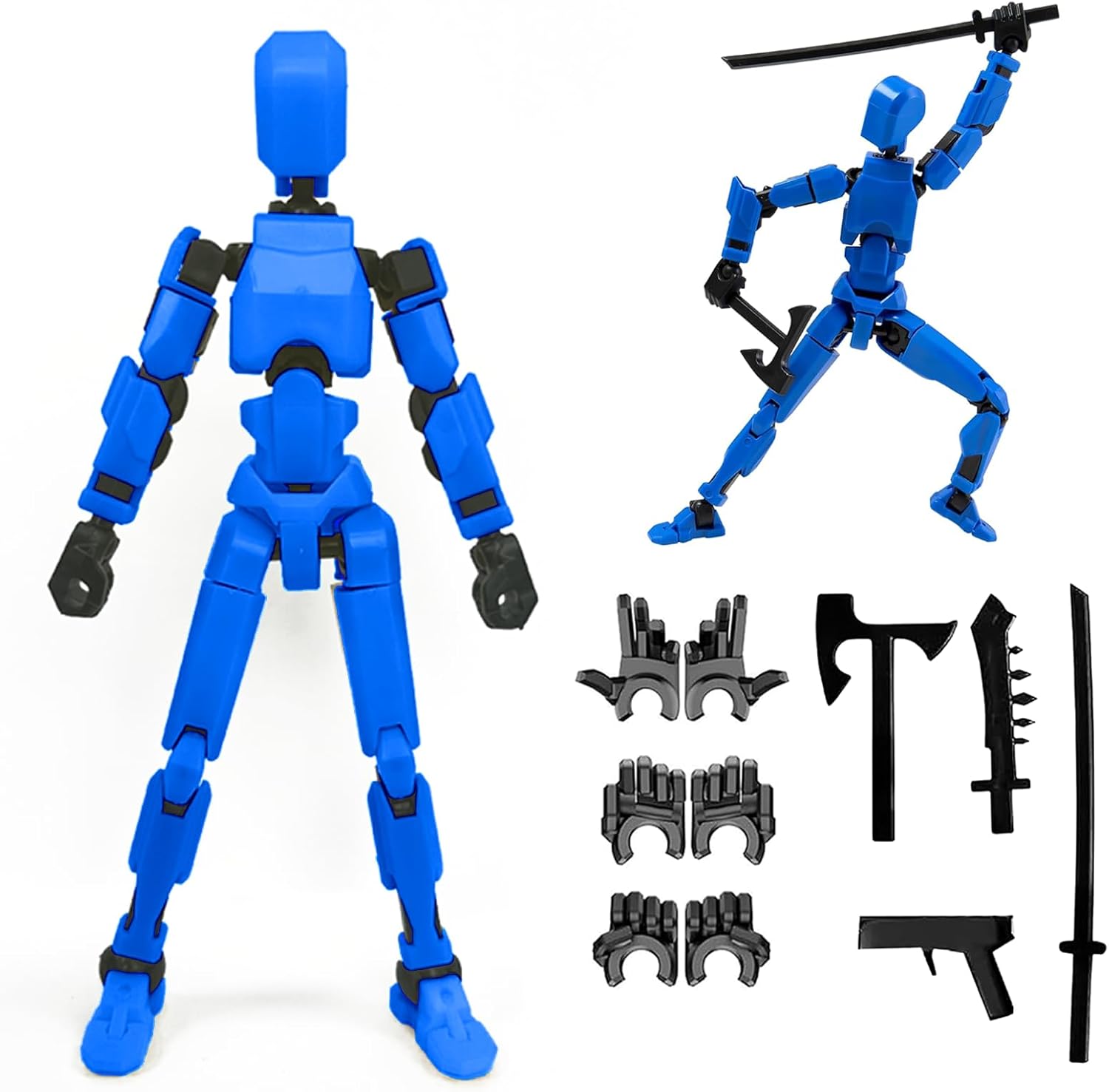 Thumbnail 6 de Titan 13 Action Figure Set (9pcs): 3D Printed Multi-Jointed Collectible for Desks and Displays