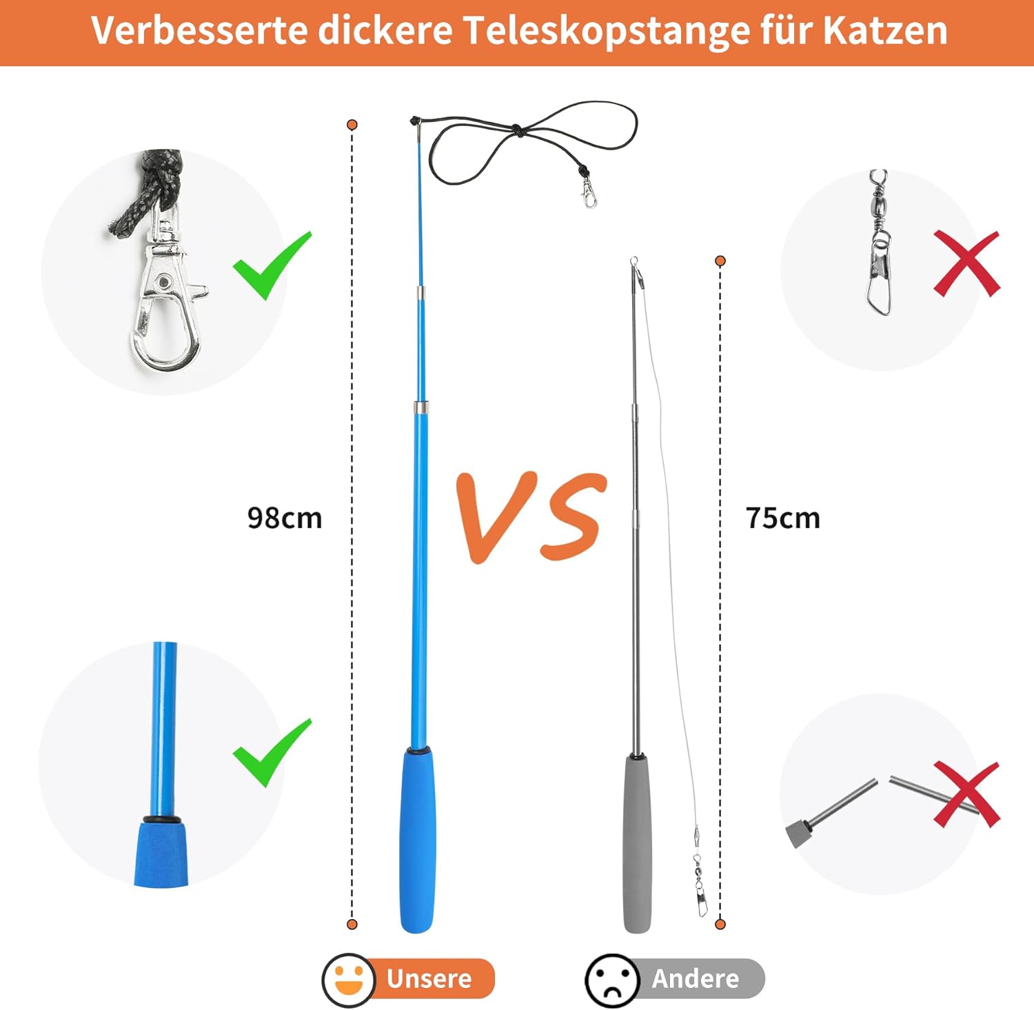 Detalle 2 de Toozey Katzenspielzeug 16 Stück 🐱