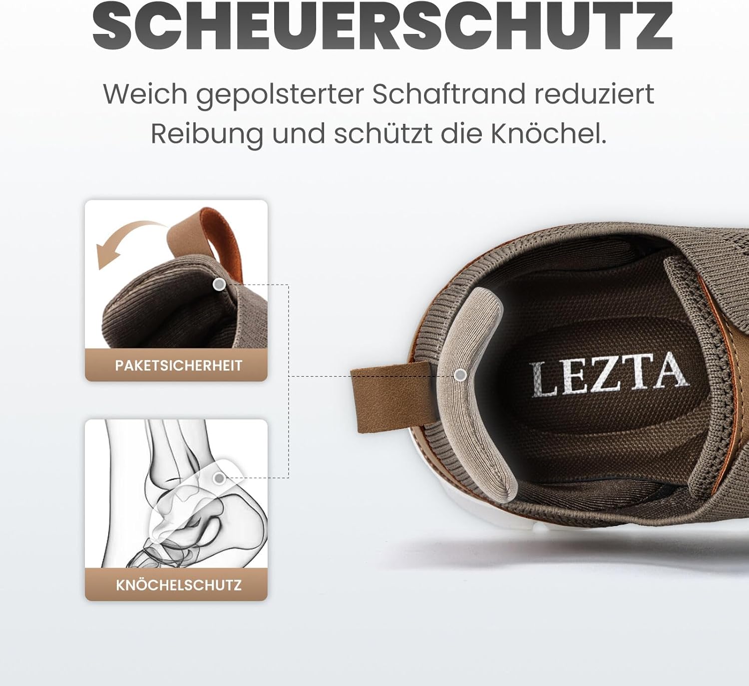 Thumbnail 5 de LEZTA Herren-Anzugschuhe als Sneaker/Oxfords mit atmungsaktivem Mesh und komfortabler Dämpfung