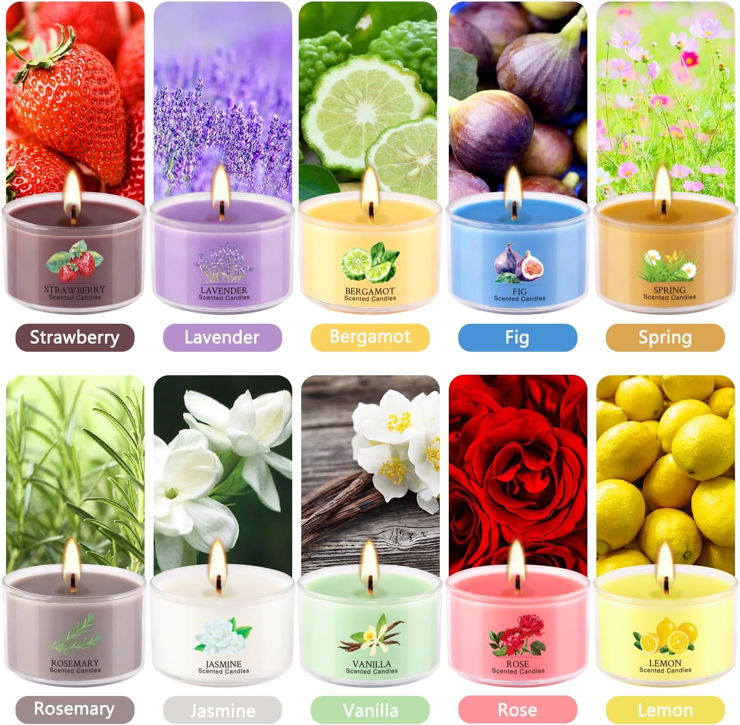 Detalle de 40 Scented Candle Set 35g โ 10 Fragrances ๐ฏ