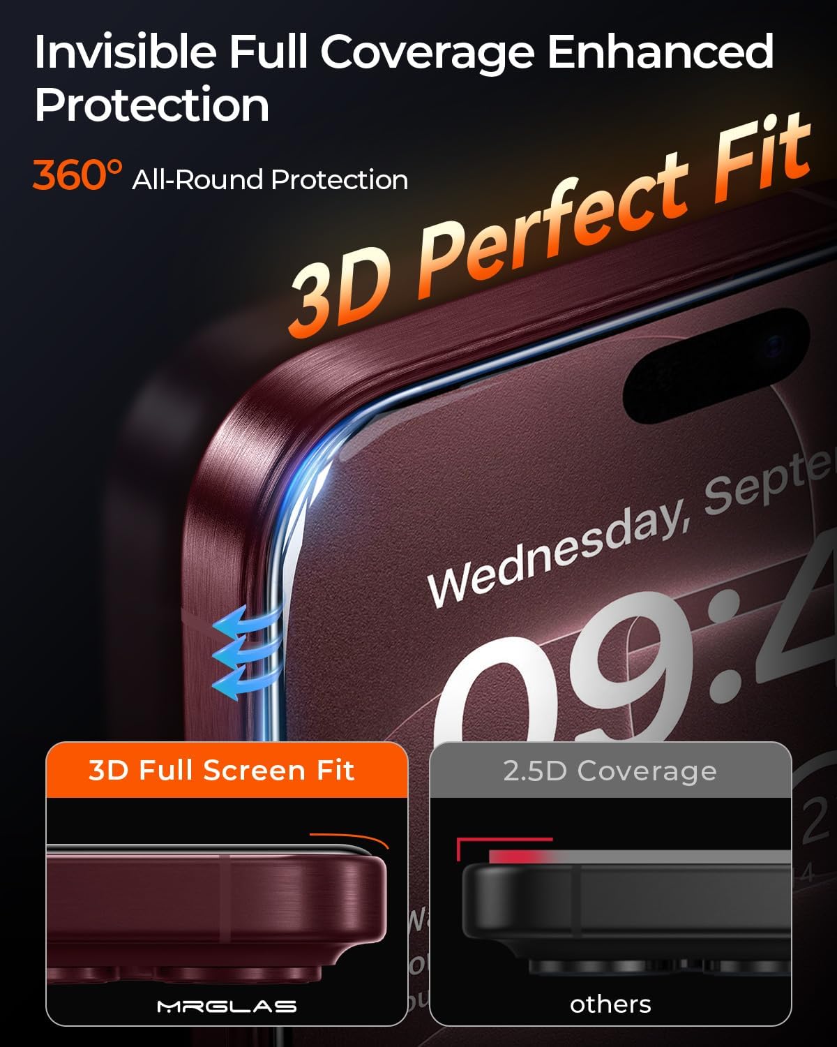Detalle 1 de MRGLAS Privacy Screen Protector 6.9-inch