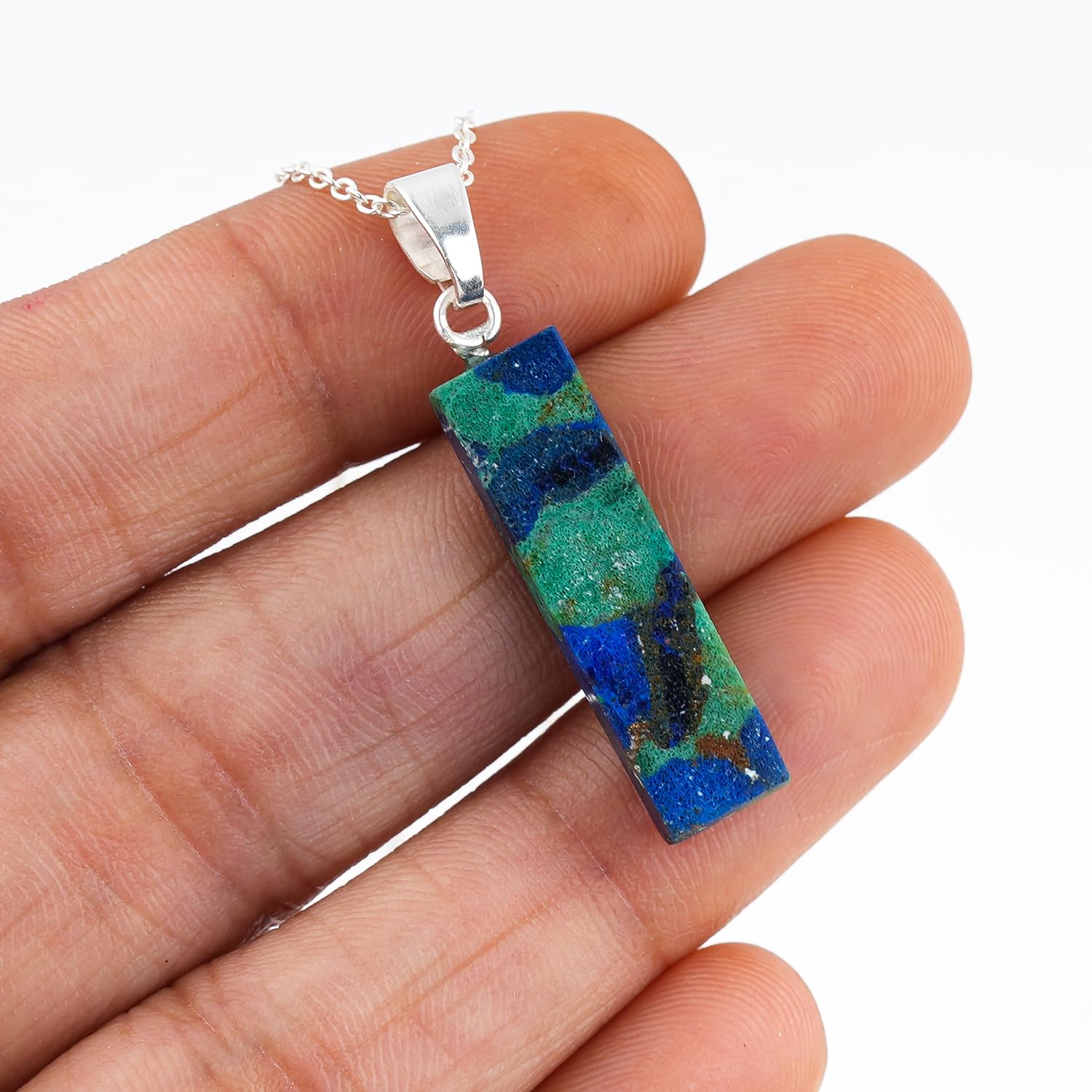 Thumbnail 4 de GEMKORA Azurite Malachite Pendant Necklace