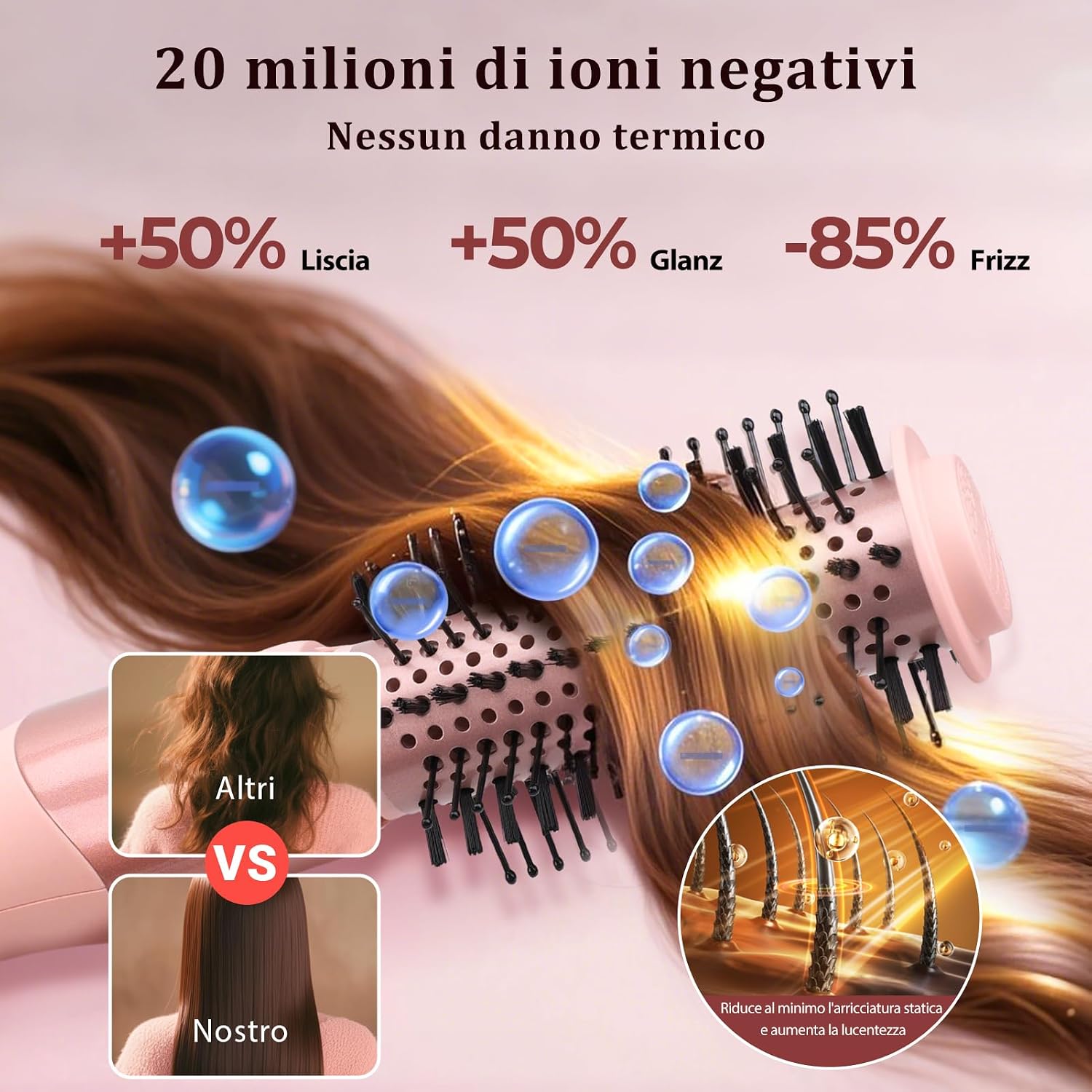 Detalle de AraSyelon 9 in 1 Styler Multifunzione per Capelli con aria calda e ferro arricciacapelli automatico 32 mm