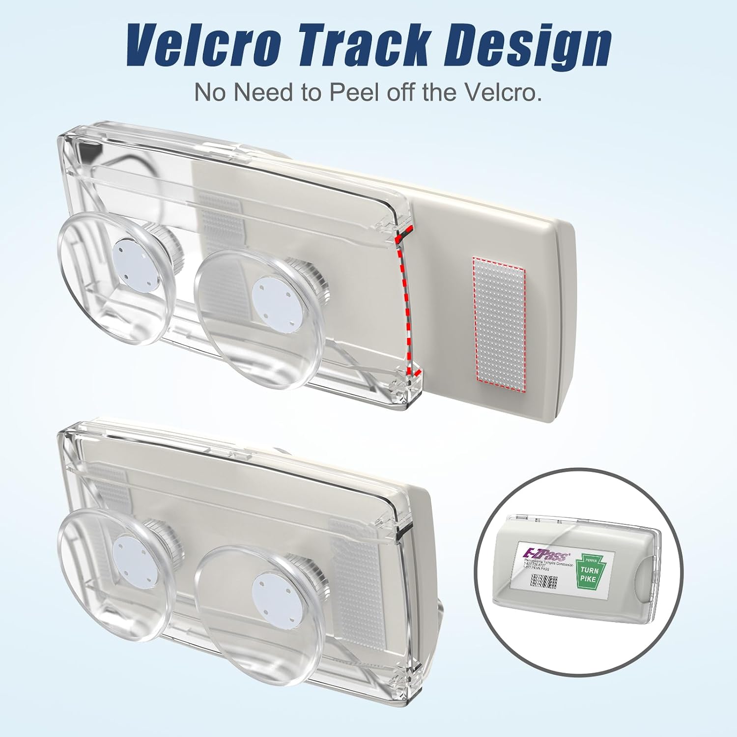 Thumbnail 2 de Zeyitian EZ Pass Holder Clear 1 Pack with Super Strong Suction Cups