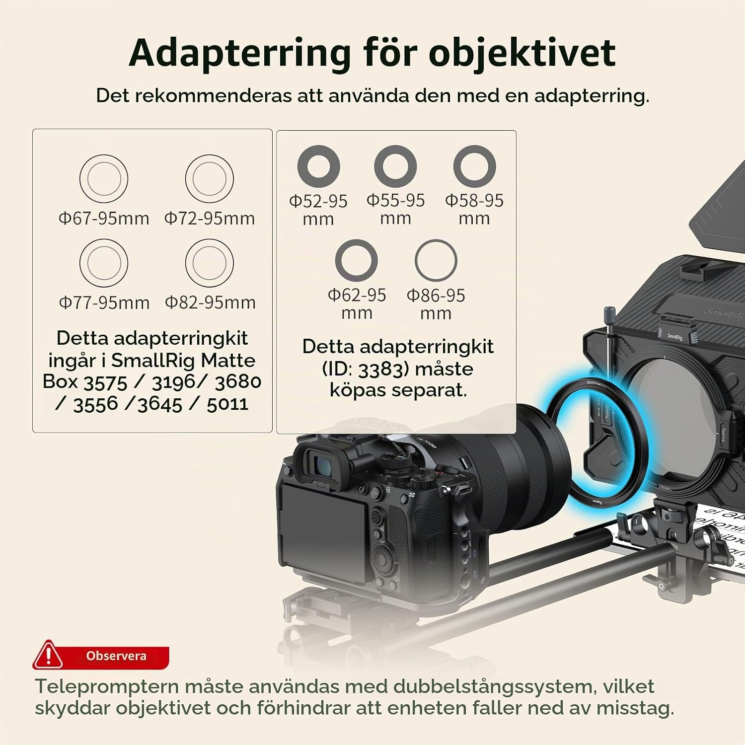 Detalle 1 de SMALLRIG teleprompter för surfplatta 3646B