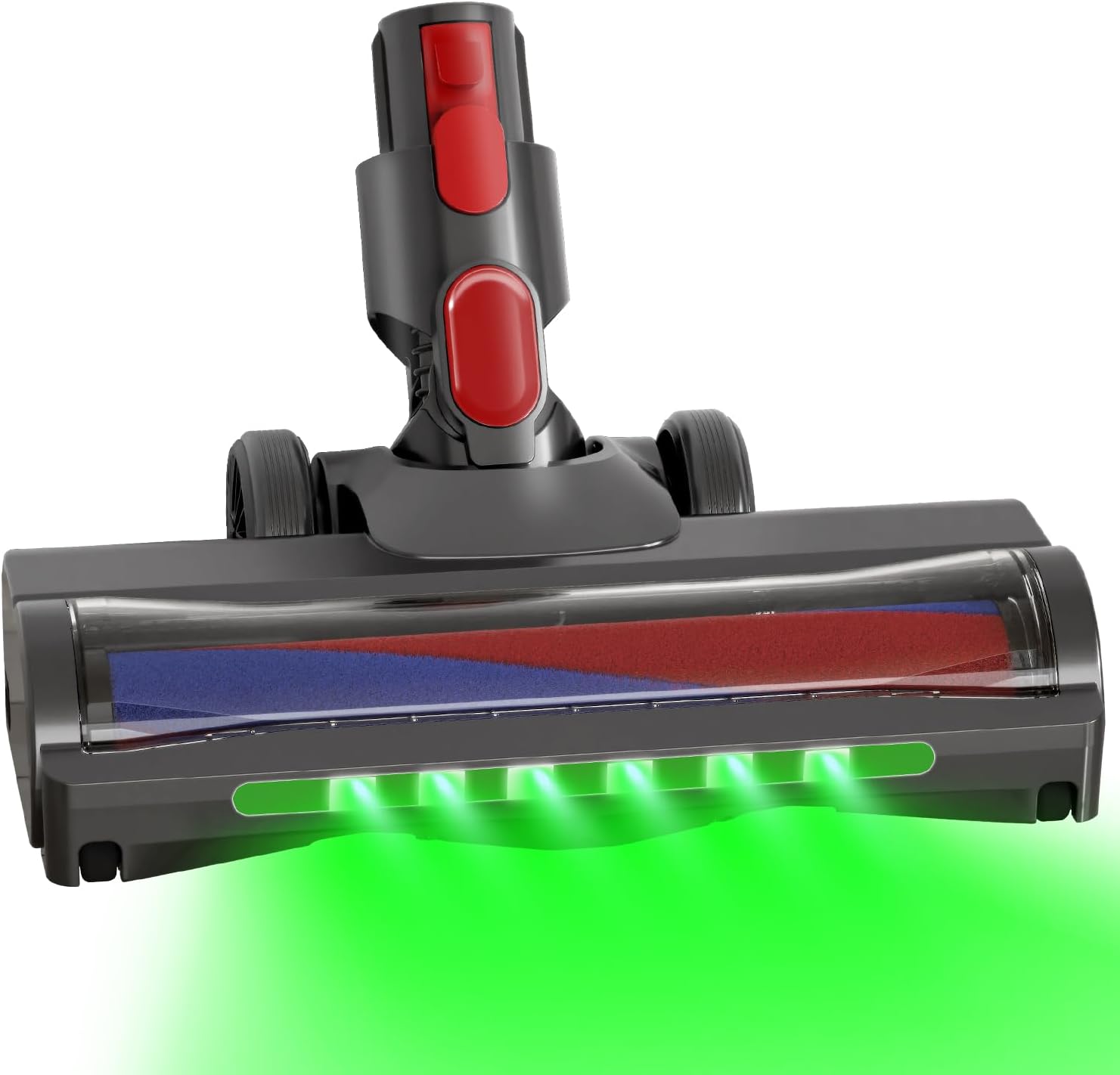 Detalle de KENVOR D029-R vloerborstel met zachte roller en 6 groene leds