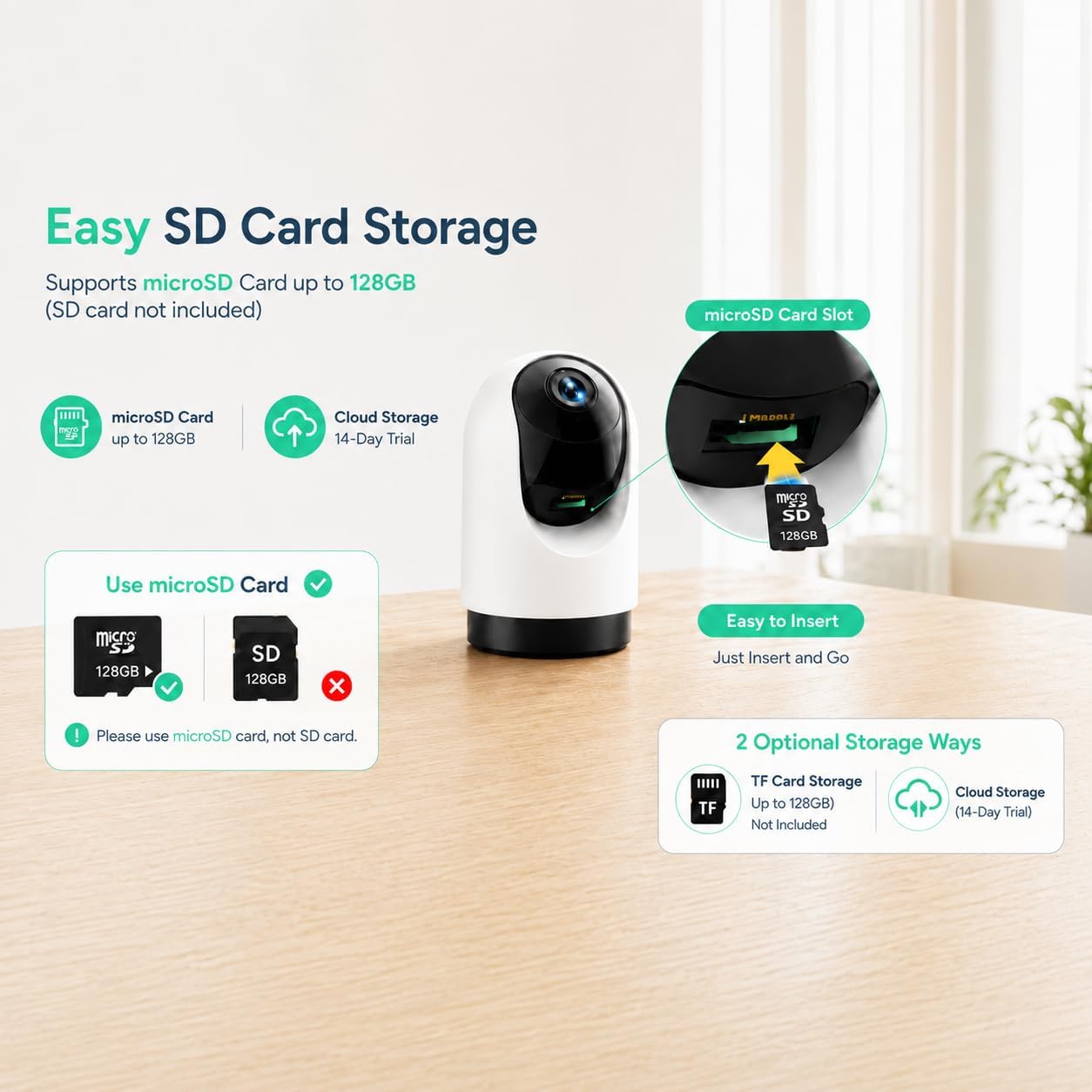 Thumbnail 2 de YOTON WS03 2K Indoor Camera with 360° Pan, Motion Tracking and Two-Way Audio