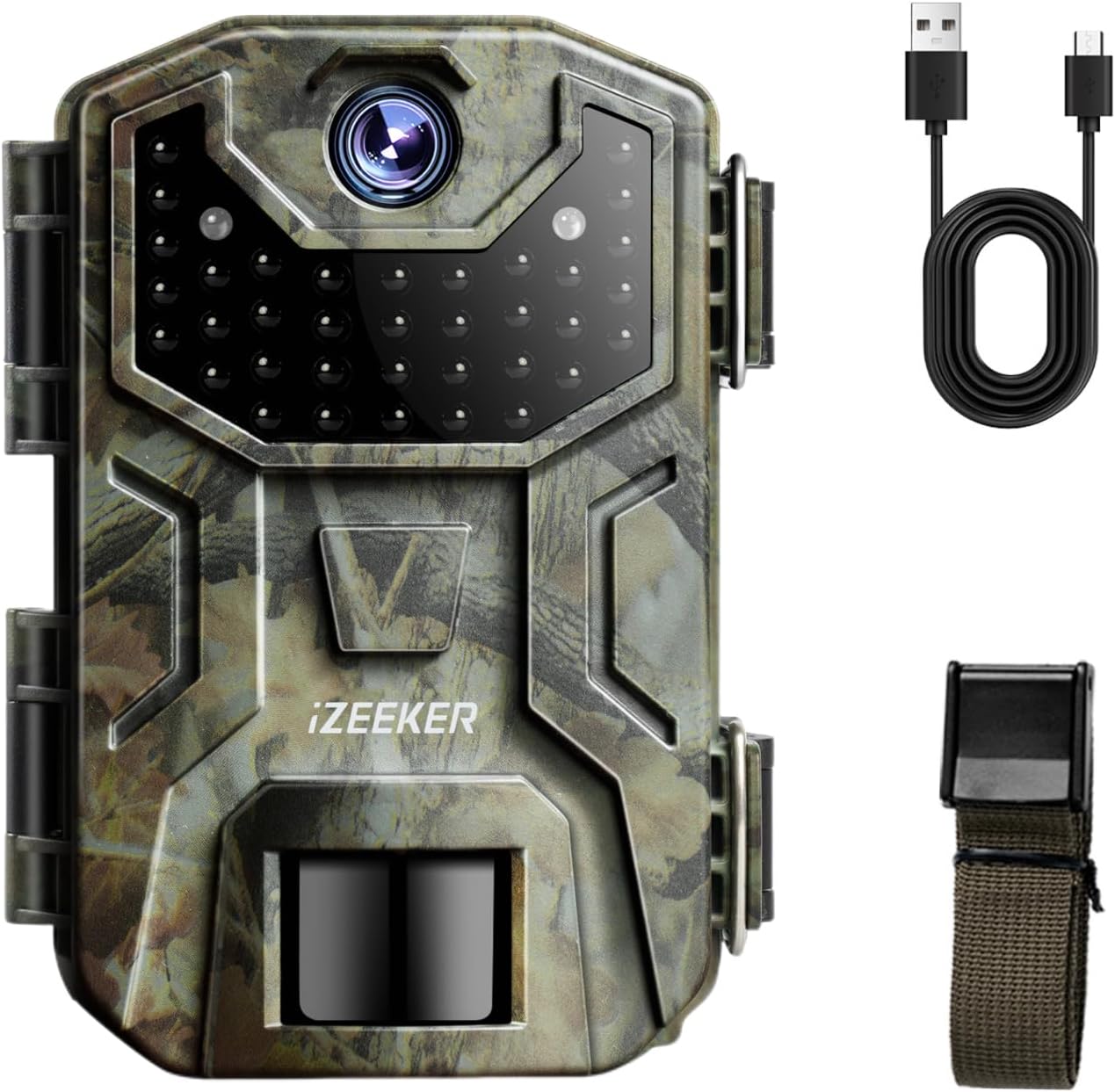 Detalle de iZEEKER iG200 wildcamera met 32 MP, 940nm No-Glow-leds en IP66