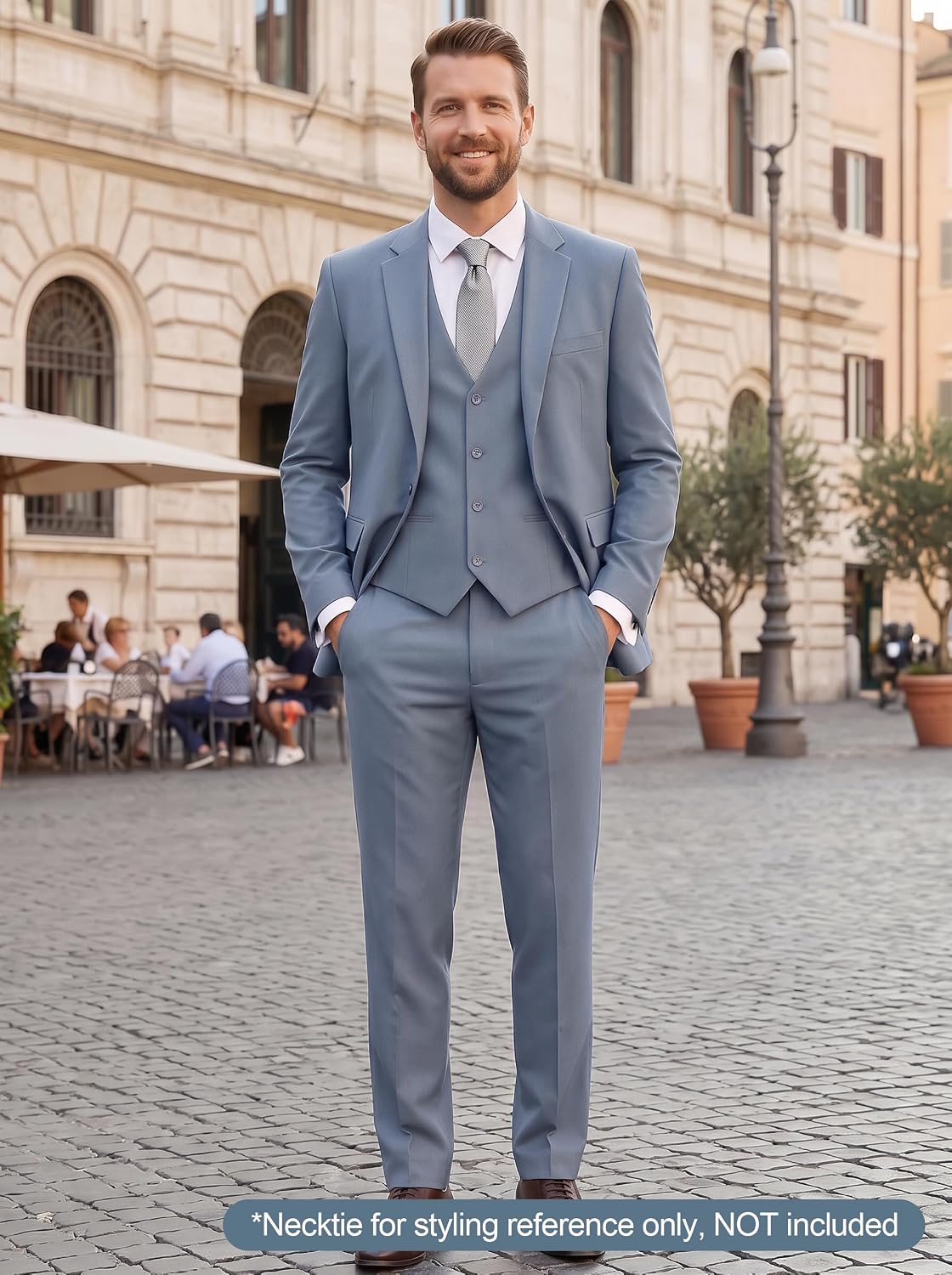 Detalle de 3-Piece Slim Fit Men's Suit Set