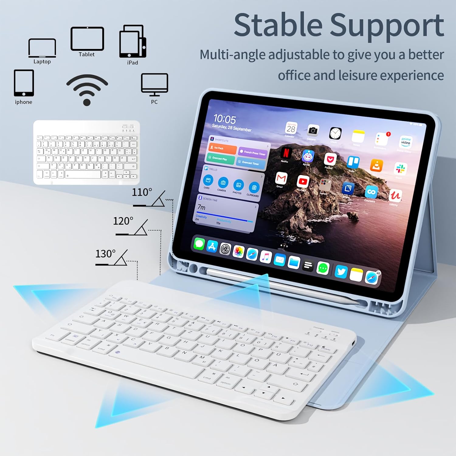 Thumbnail 6 de GKABXY Hülle mit Tastatur iPad A16 11 Zoll