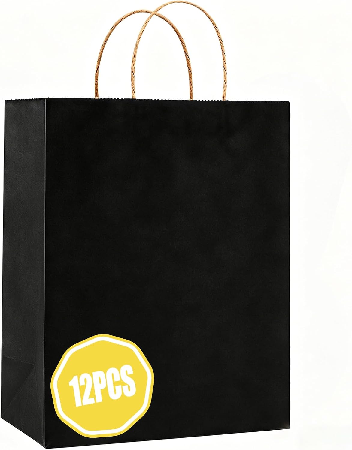 Detalle de Crisgus 100 Sacs Kraft avec Poignée – 15x8x21 cm, Lot de 100