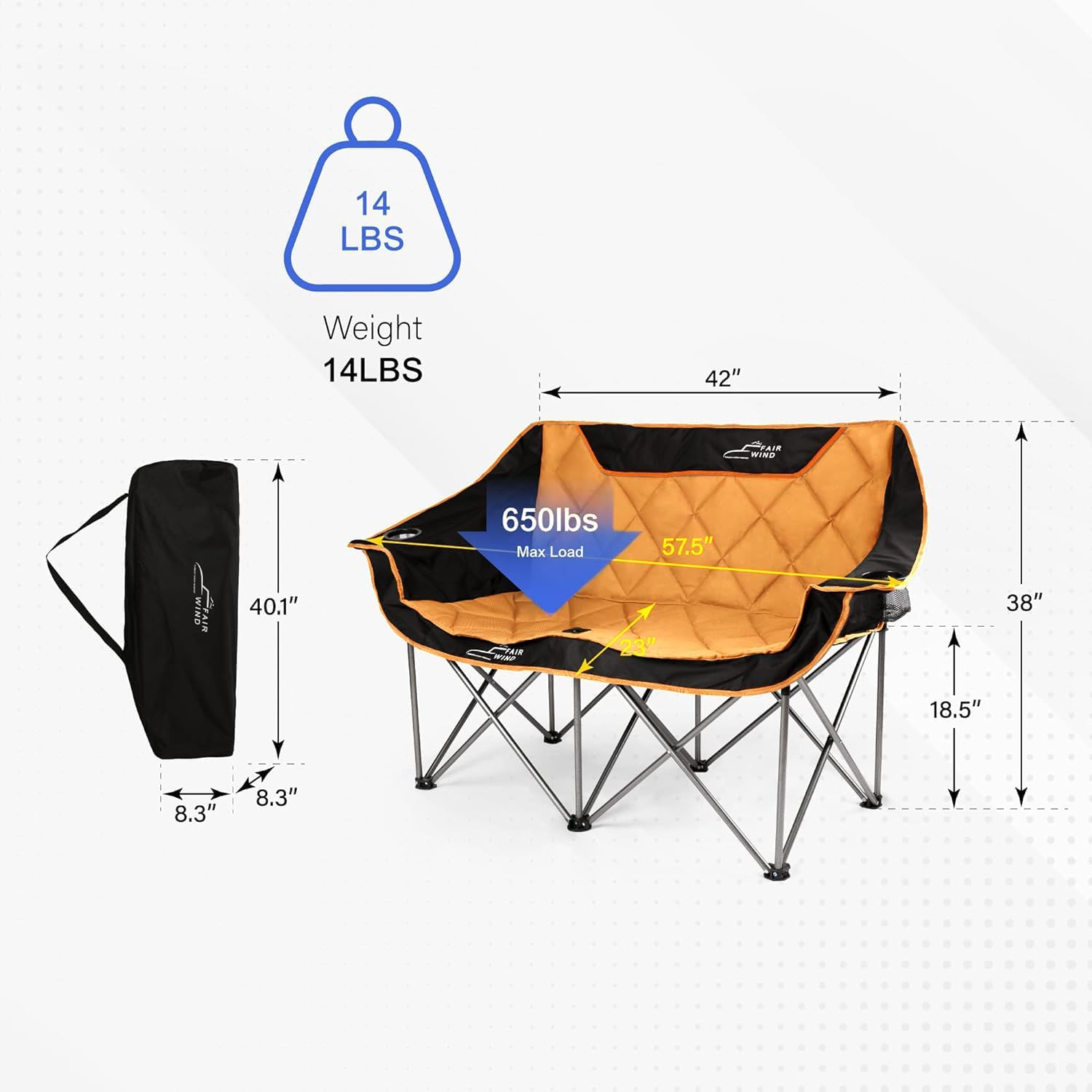 Thumbnail 2 de FAIR WIND Oversized Camping Chair