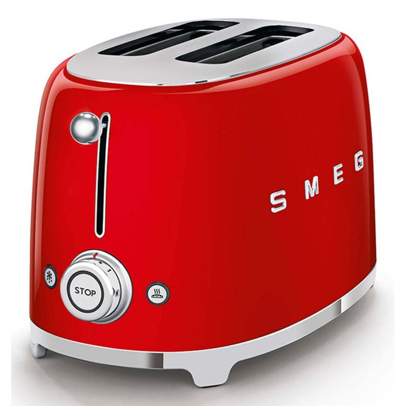 Thumbnail 3 de Tostadora Smeg TSF01RDEU roja de acero inoxidable para 2 rebanadas (950W)
