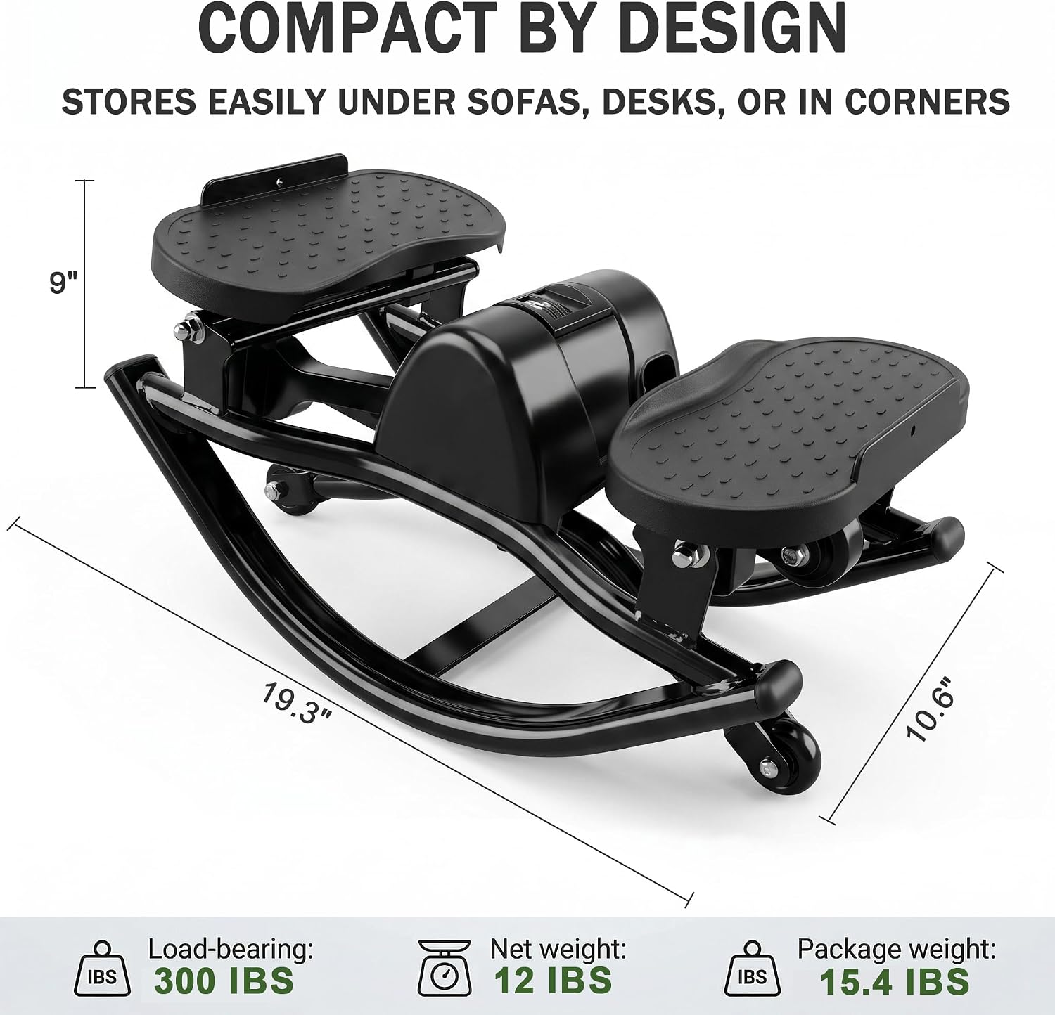 Thumbnail 6 de XAOYAO C6048 Side-to-Side Stepper with Resistance Bands and LCD Monitor