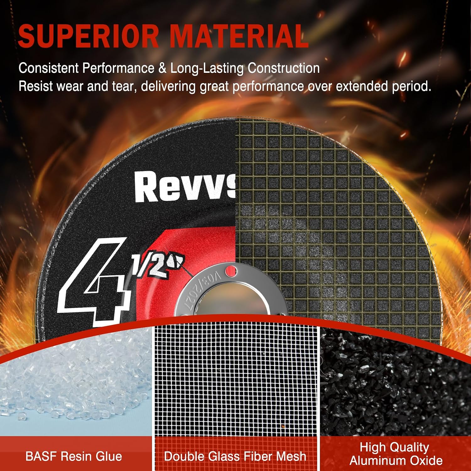 Thumbnail 5 de Revvstark 25-Pack 4.5-Inch Aluminum Oxide Grinding Wheels, Type 27