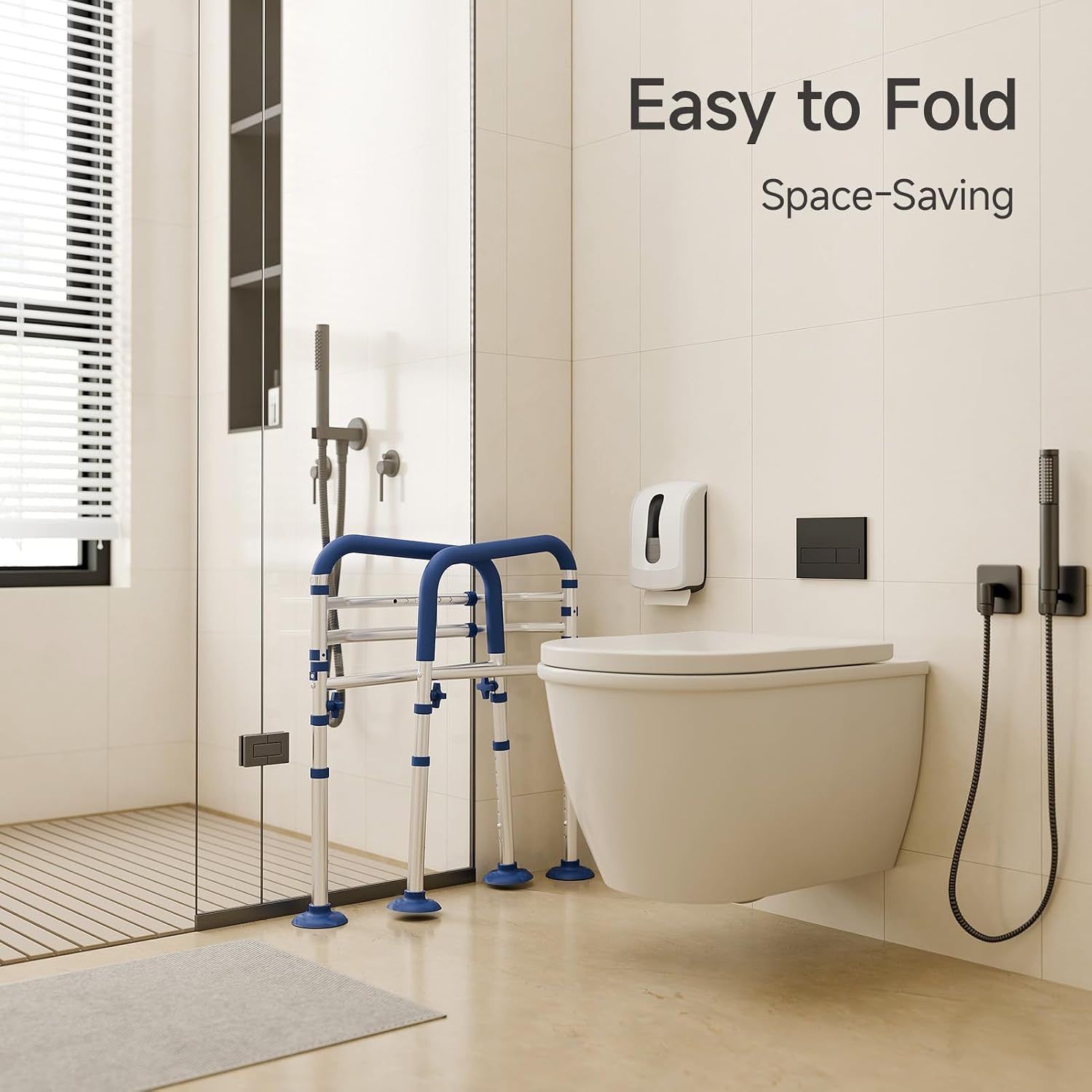 Detalle 2 de Loyoda LTR004 Toilet Safety Frame, Height- and Width-Adjustable, Foldable