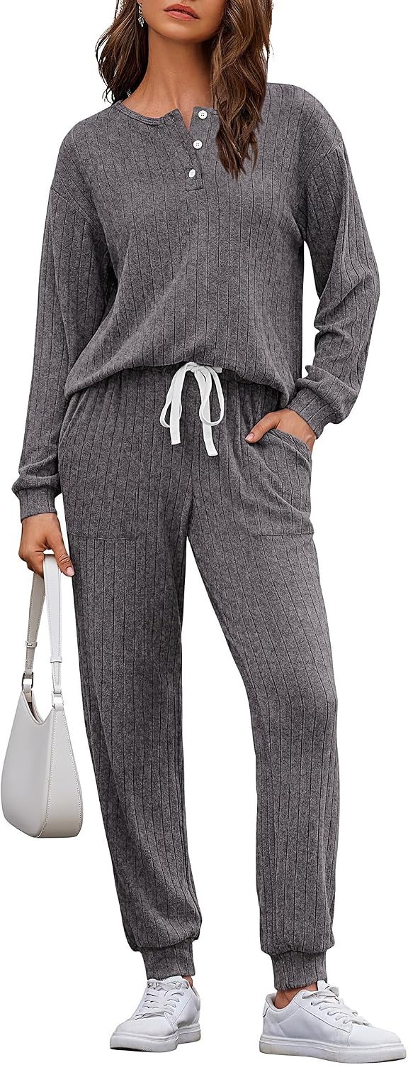 Detalle 2 de Ekouaer Women's Knit Lounge Set in Polyester Blend