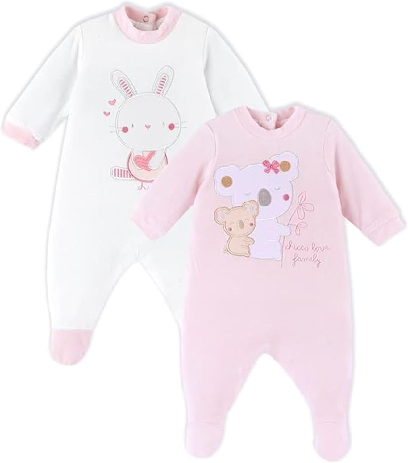 Thumbnail 4 de Chicco Set Tutine Neonata con Pratico Piedino – 2 pezzi in ciniglia, rosa e viola con unicorni