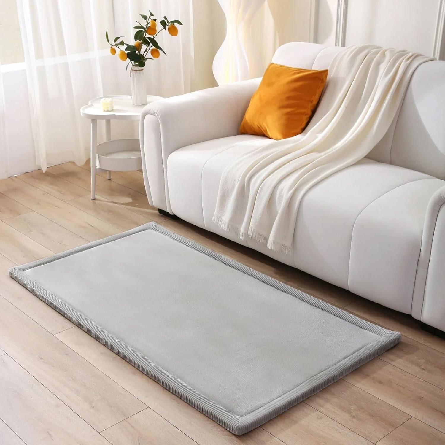 Hakuna Matte Wolkenweiche Spielmatte Baby 150x80x2,5 cm – Grau, rutschfeste Unterseite