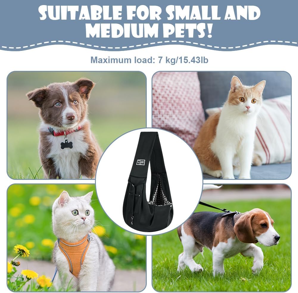 Detalle 2 de Adiwo Puppy Carrier: Reversible Hands-Free Dog Carrier for Small & Medium Dogs & Cats
