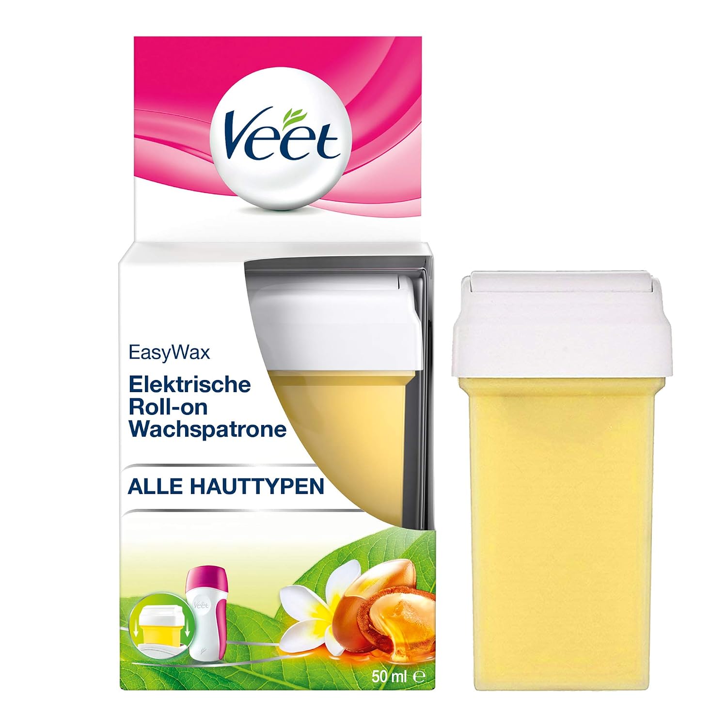 Detalle de Veet EasyWax Nachfüll-Patrone für elektrisches Roll-on Warmwachsgerät – 50 ml