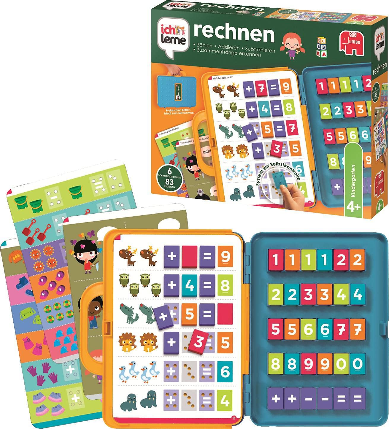 Thumbnail 4 de Jumbo Ik leer rekenen: tel- en rekenspel met 15 kaarten en 83 oefeningen
