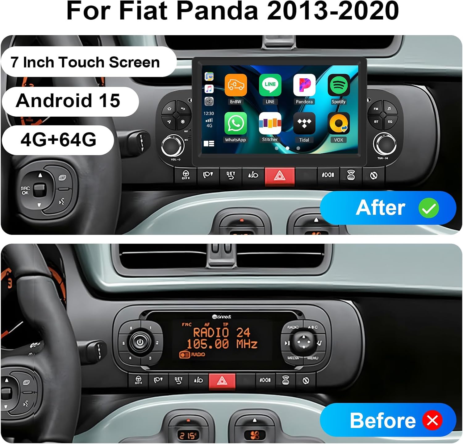 Detalle 2 de GOHHDL Android 15 autoradio 7 Pollici