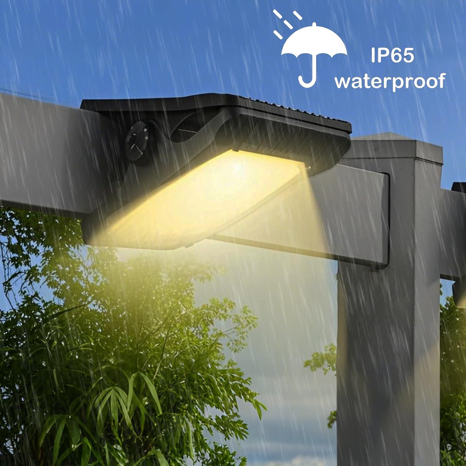 Thumbnail 2 de Clip On Solar Lights Outdoor 1500mAh: Warm LED Motion Sensor (2-Pack)