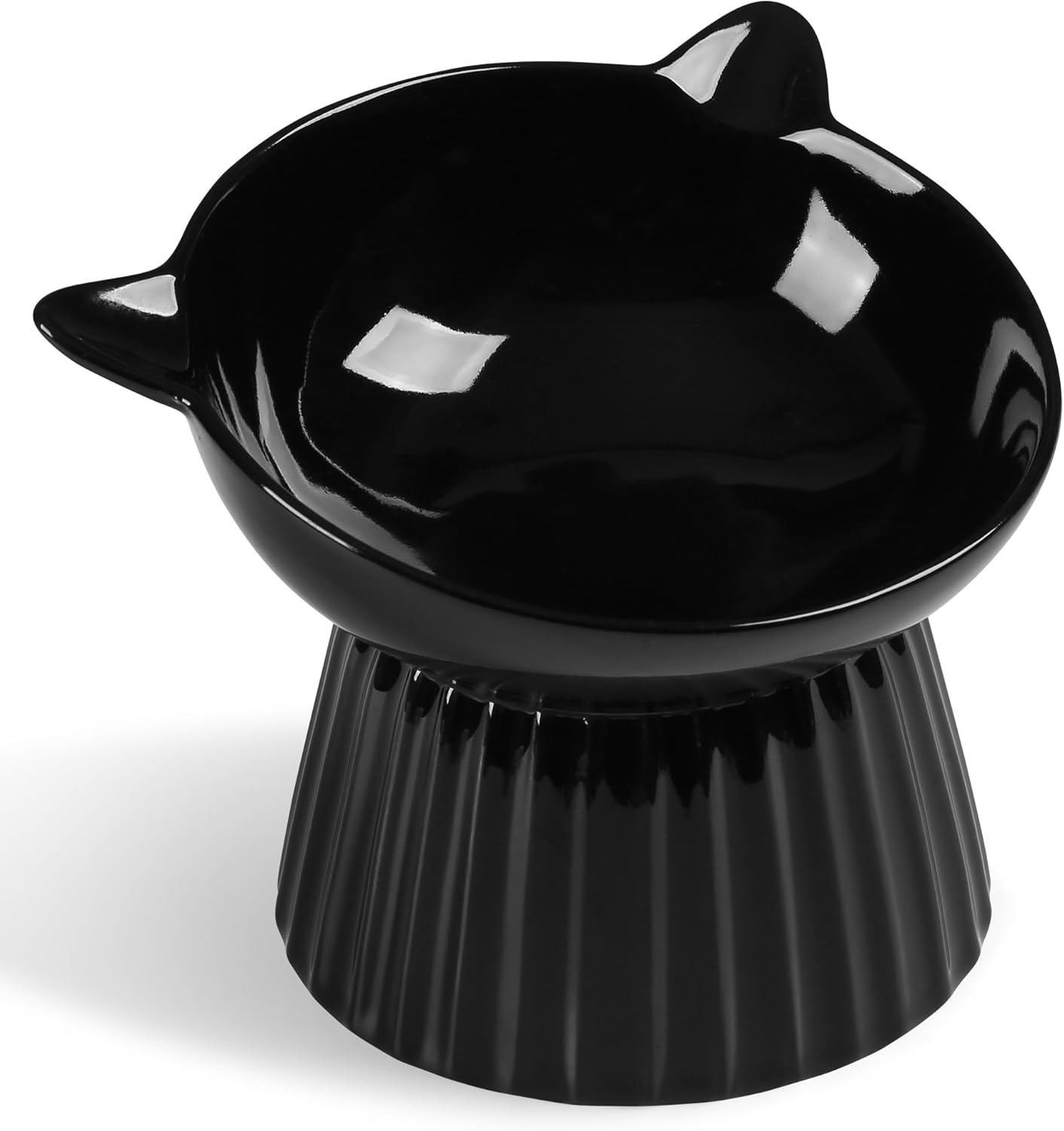 Detalle de Raised Tilted Cat Bowl Ceramic Elevated Anti-Vomiting 1 🐱