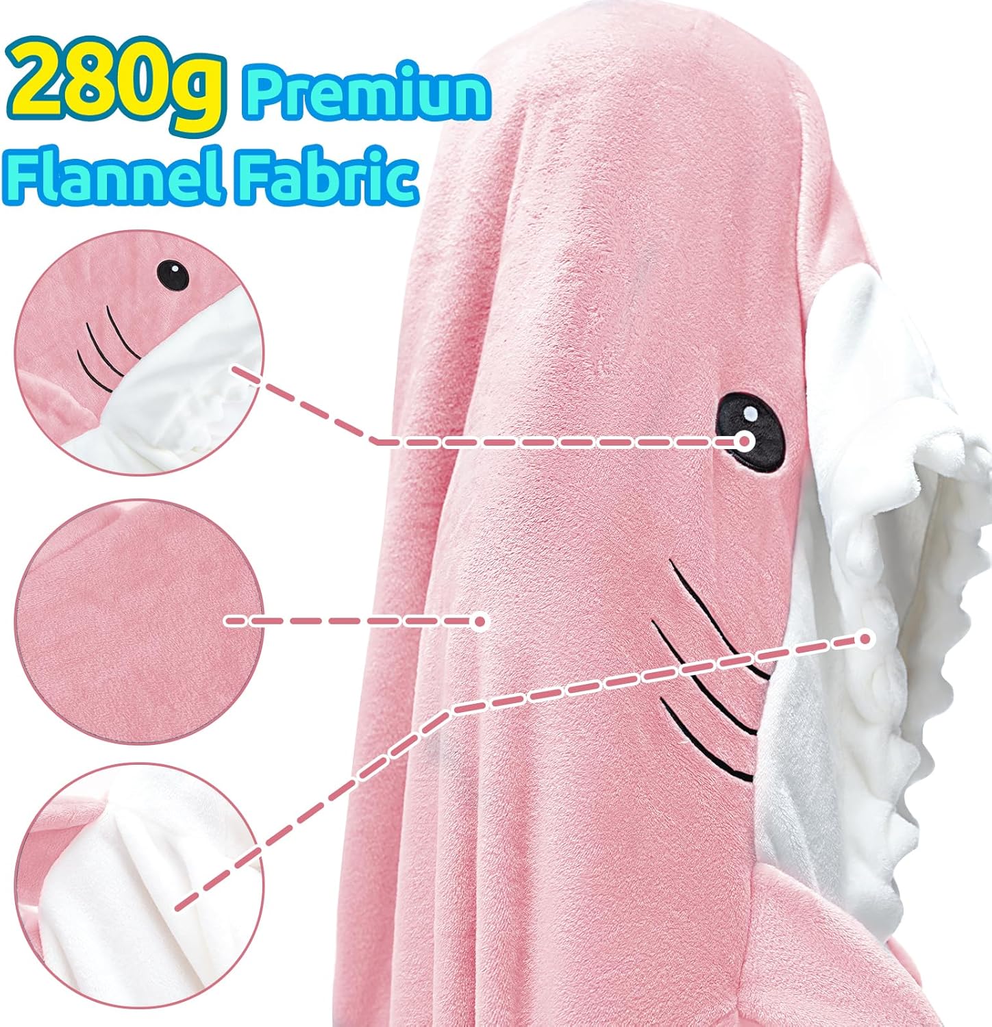 Detalle 2 de Touchat Shark Blanket Onesie, XL