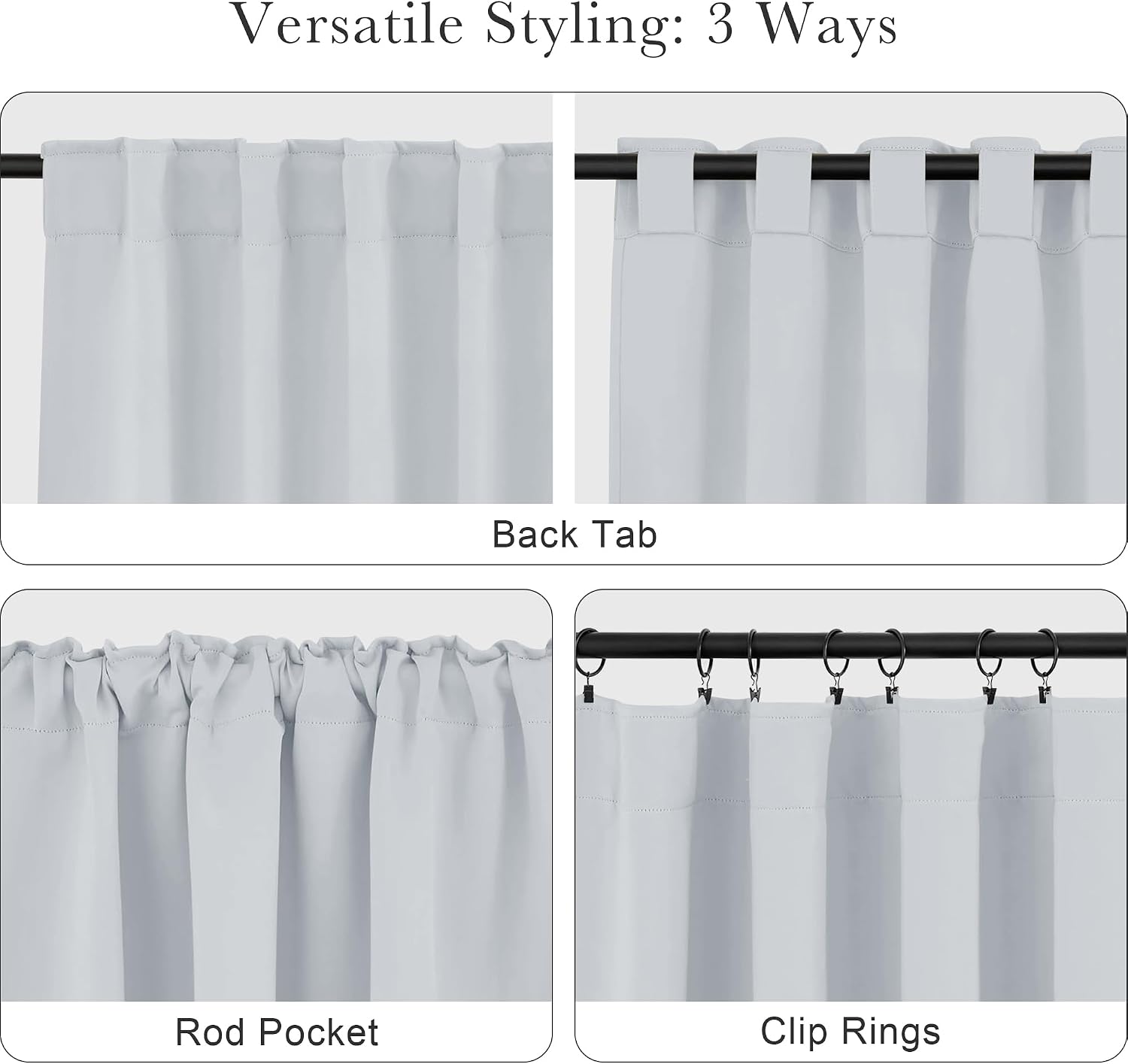 Detalle de PONY DANCE Room Darkening Curtains, 42 x 84 Inches