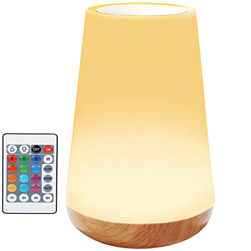 Detalle de Caxmtu LED Night Light: Touch, Remote, and RGB Sleep Lamp for Kids’ Bedrooms