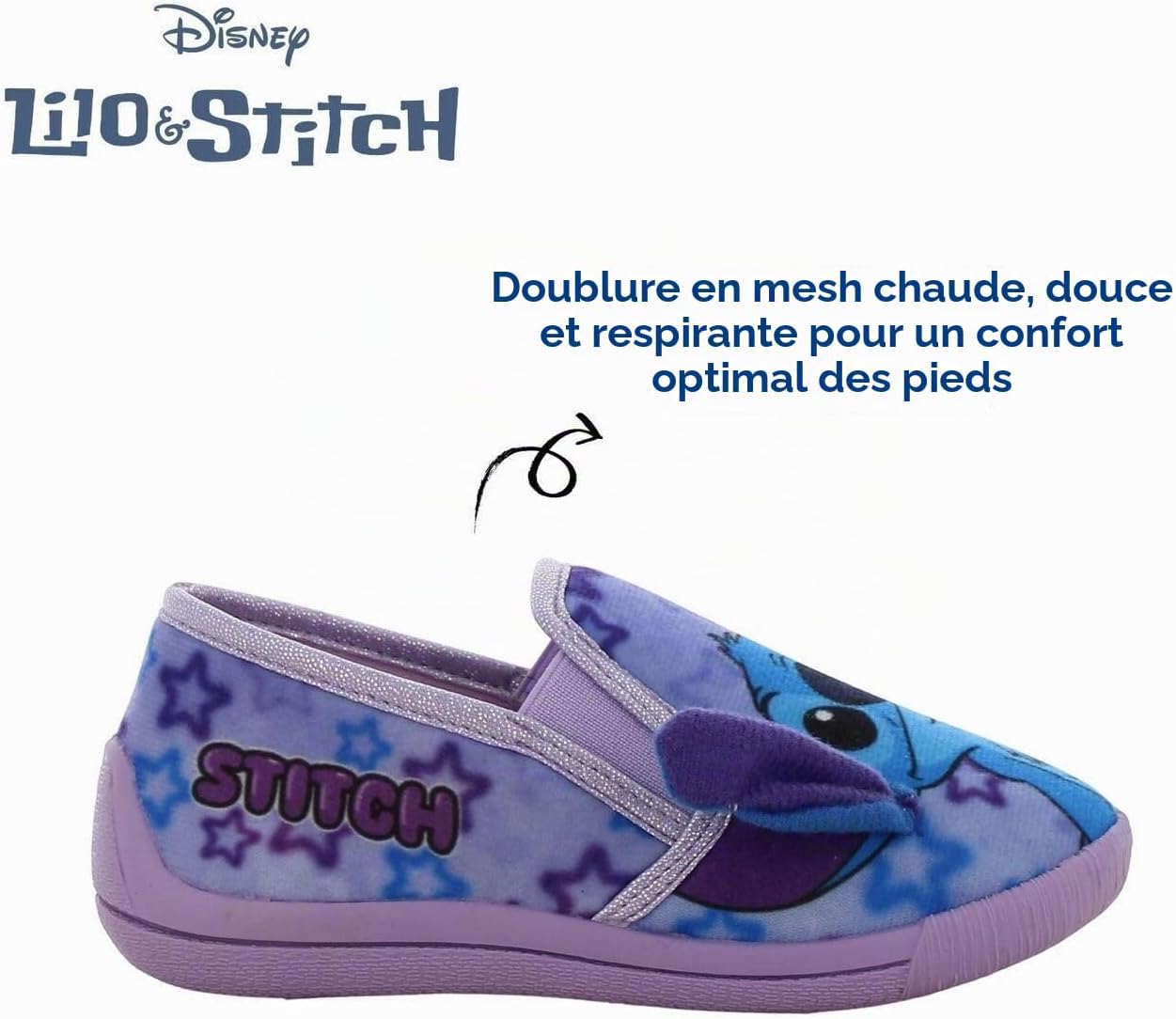 Detalle 2 de Leomil Parent_LS_Houseshoes_Girl_noLED_All Lilo & Stitch-kinderpantoffels voor binnen
