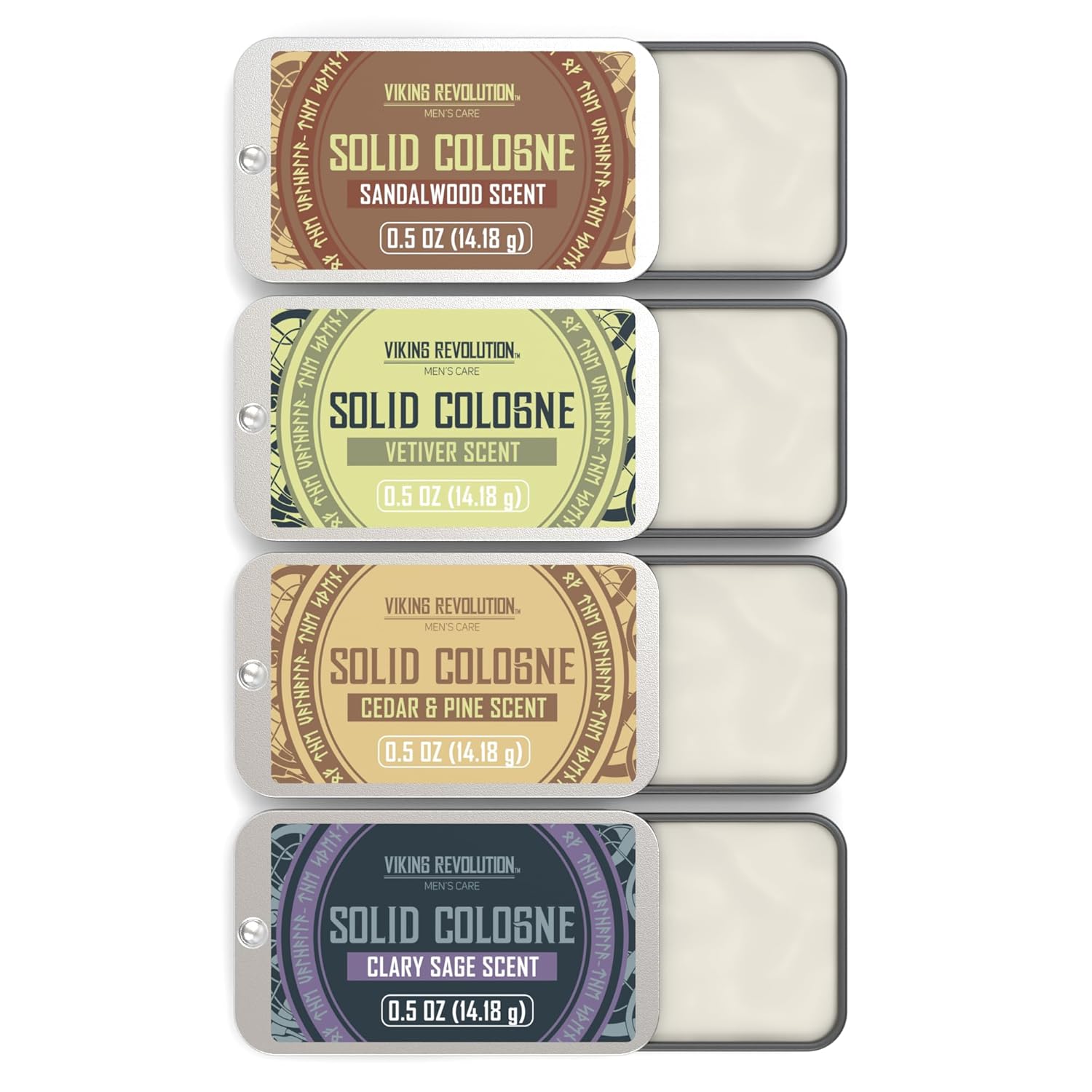 Viking Revolution 4 Pack Solid Colognes 0.5 Oz