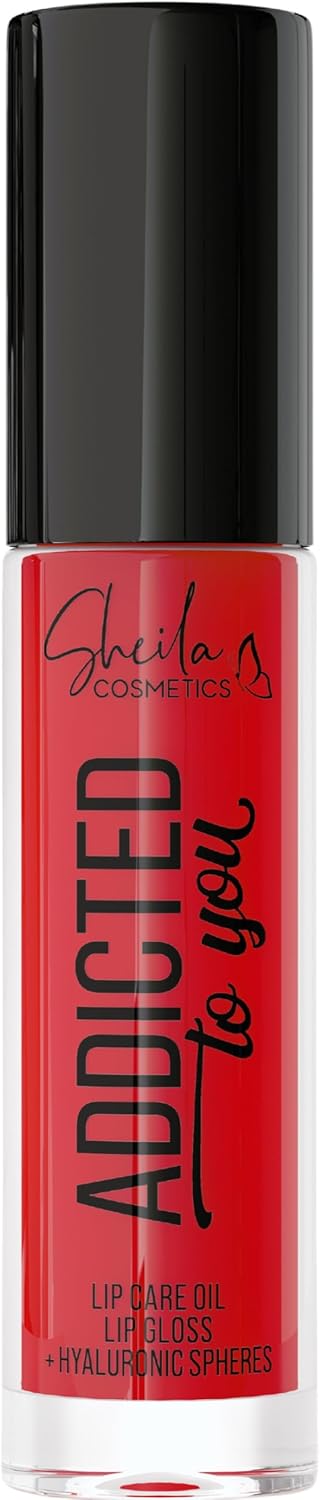 Detalle de Sheila Cosmetics Addicted To You Lip Care Oil Lipgloss con Acido Ialuronico – Made in Italy (02 Melograno)