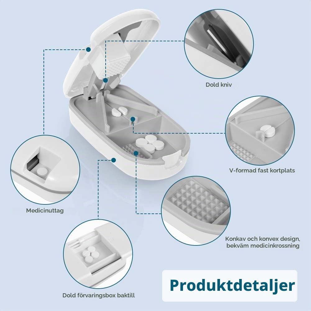 Detalle de AOGOE tablettdelare med förvaring och roterande inställning