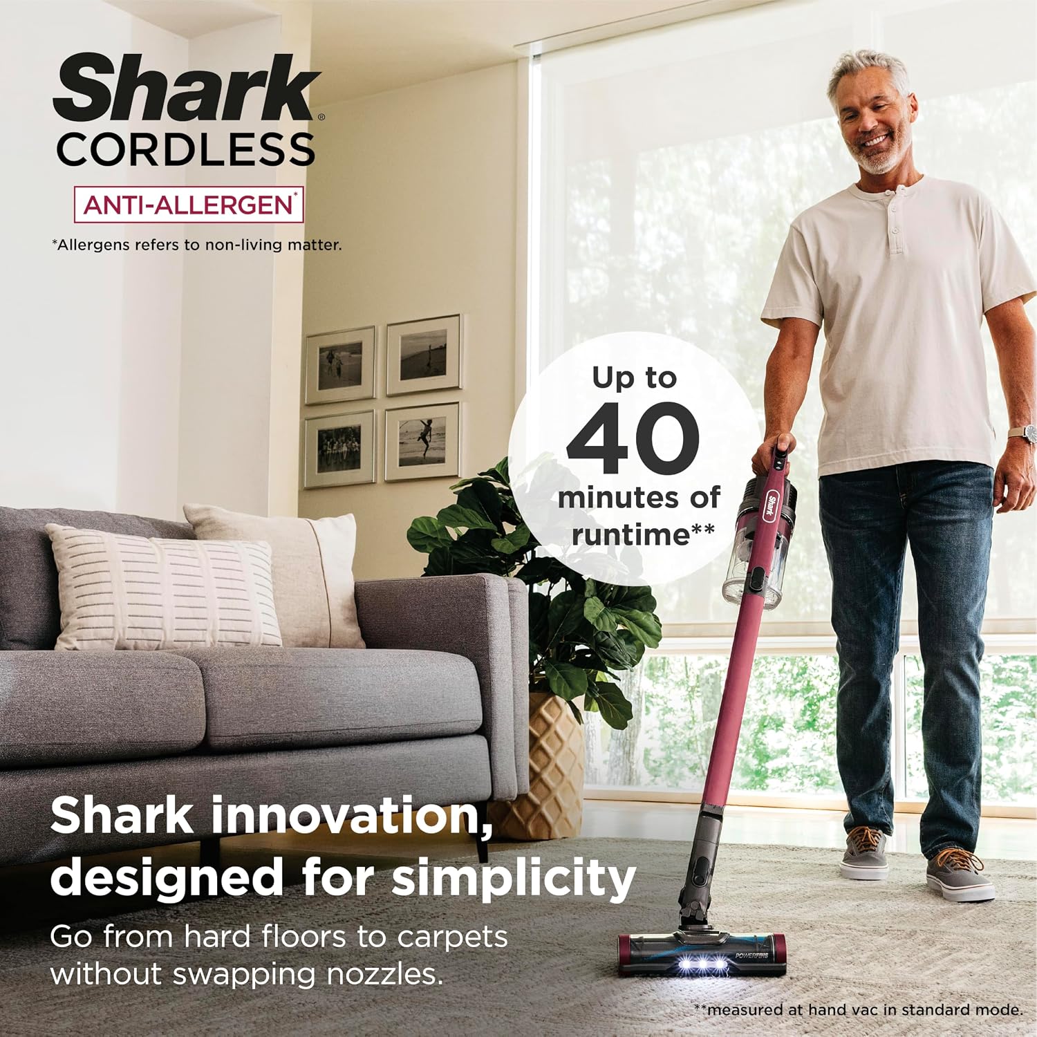 Detalle 2 de Shark IZ362H Cordless Stick Vacuum with Self-Cleaning Brushroll and PowerFins