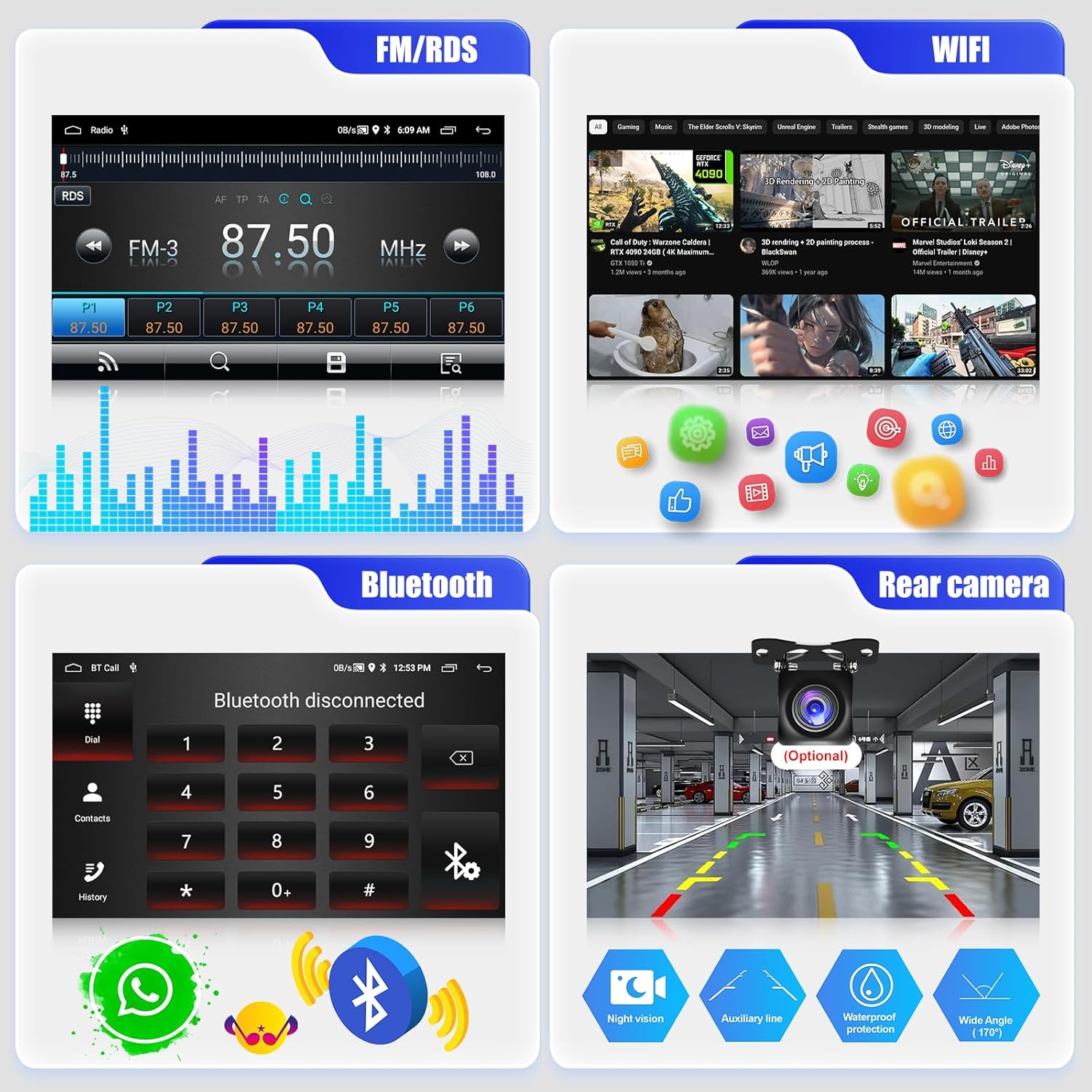 Detalle 1 de CAMECHO 7 Pulgadas autoradio Android 13