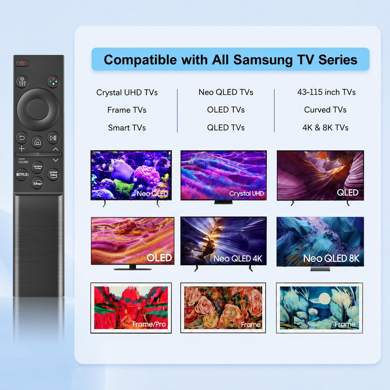 Thumbnail 1 de Liokoc BN59-01388A Universal Samsung TV Remote, Infrared with App Shortcuts
