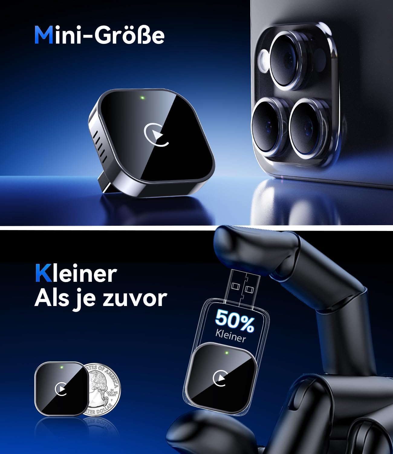 Thumbnail 2 de Jumpeak CarPlay Wireless Adapter 50% kleiner