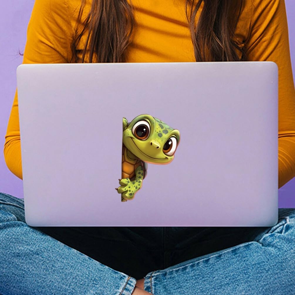 Detalle de DK660 Adorable Tiny Turtle Car Sticker (Pack of 2) – 10 x 14 cm